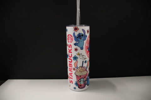 Stitch and Starbucks-Inspired Coffee Order Tumbler – By June Bugs