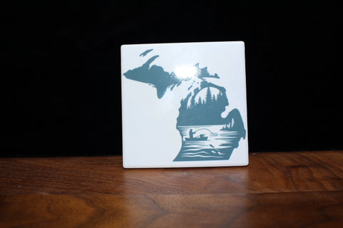 Michigan Fisherman Coaster by June Bugs