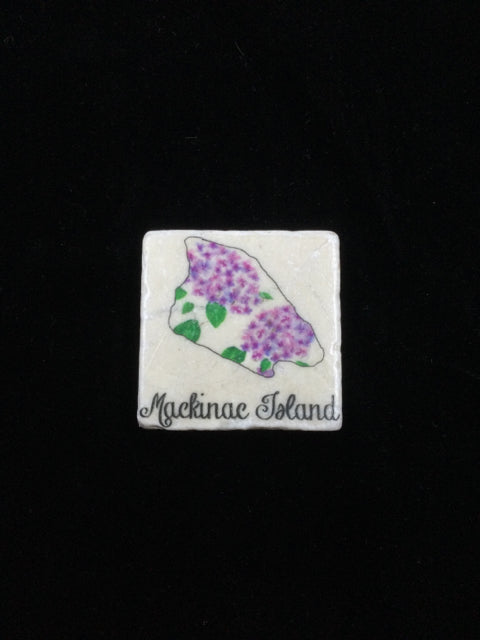 Mackinaw Island Lilac Magnet Tile by Ravaged Barn