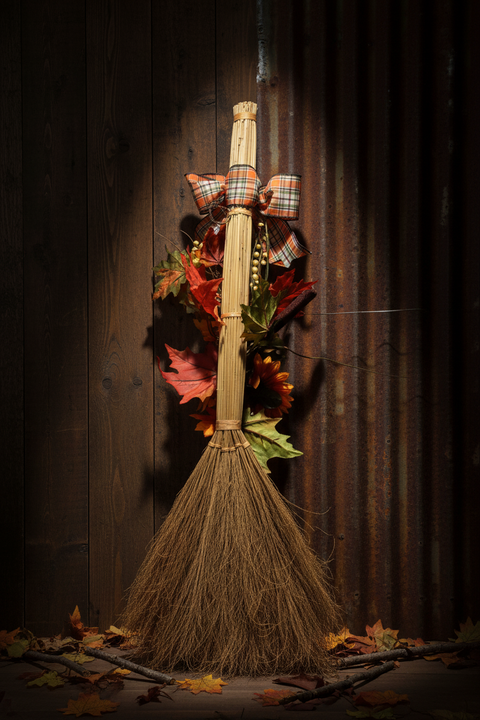 Autumn Harvest Decorative Broom