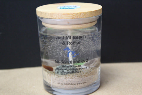 Just MI Beach & Rocks – Handcrafted Gel Wax Candle