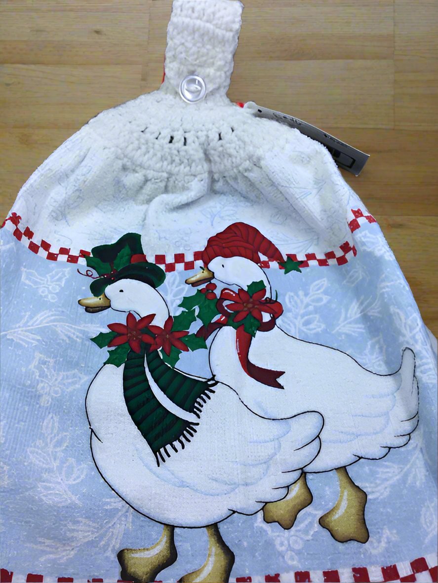 Winter Geese Towel by Gramma Jan