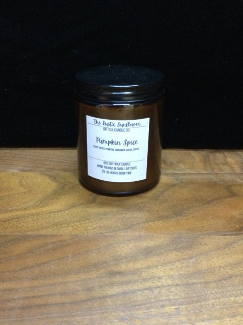 Pumpkin Spice Candle 8 oz. by The Rustic Sunflower