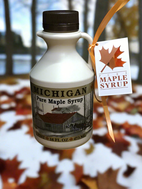 16 fl. Ounces US Grade A Pure Michigan Amber Maple Syrup