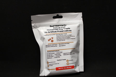 Savory Beef Heart Jerky Dog Treats by Pawfect Treats