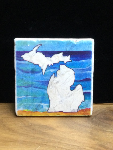 Michigan on the Beach Coaster by Ravaged Barn