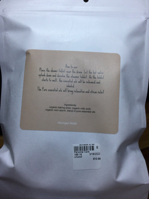 Natural Shower Steam Tablets UNWIND BLEND by Almosta Bee Farm