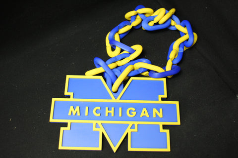 Maize and Blue Michigan Fan Chain