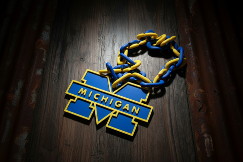 Maize and Blue Michigan Fan Chain