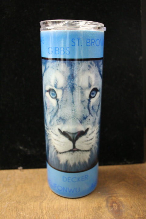 Detroit Lions Blue Lions 20oz Stainless Steel Travel Tumbler