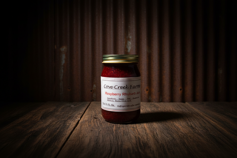 Raspberry Rhubarb Jam by Cove Creek Farms
