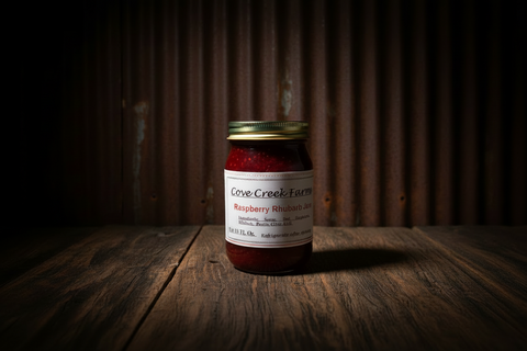 Raspberry Rhubarb Jam by Cove Creek Farms