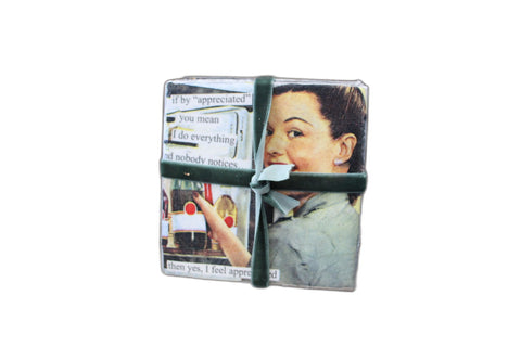 Outrageously Mille Retro Housewife Coaster Set