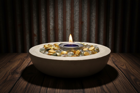 Concrete Flame Golden Glow Bowl by Concrete Flame MI