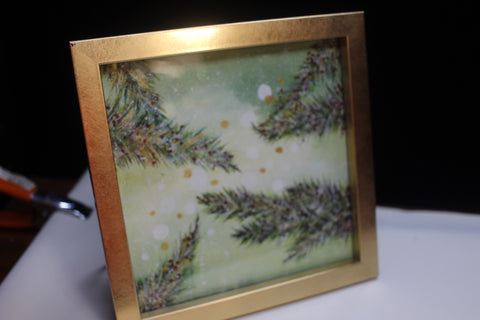 Sheri Gulla Design One of a Kind Pine Tree Holiday Wall Art