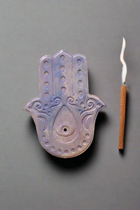 Blue-Purple Cement Eye Incense Holder by Gypsy Soul Accessories