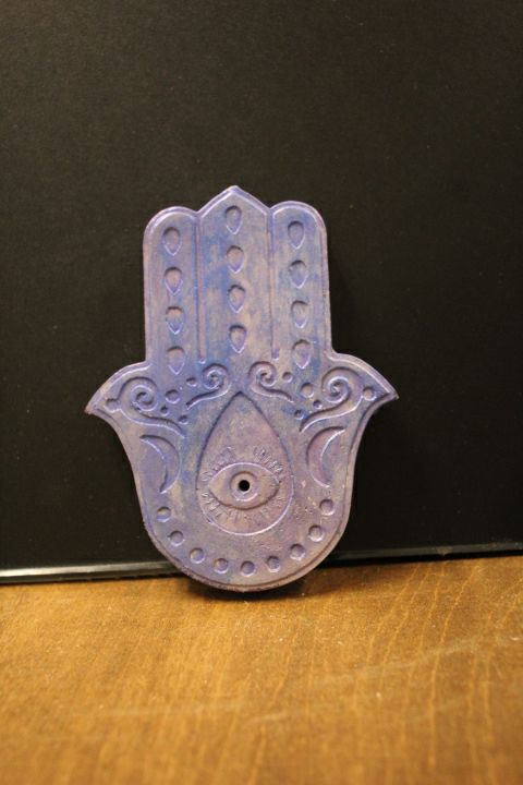 Blue-Purple Cement Eye Incense Holder by Gypsy Soul Accessories