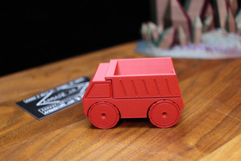 3-D Printed Red Dump Truck AMLinspirations Toys