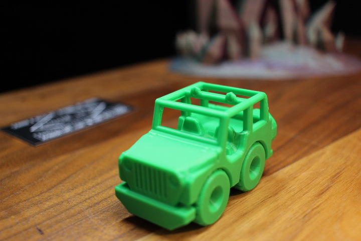 3-D Printed Green Offroad Vehicle by AMLinspirations Toys