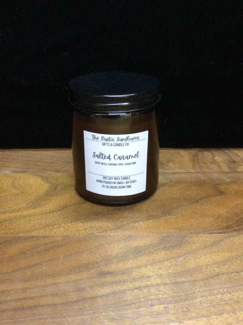 Salted Caramel Candle 8 oz. by The Rustic Sunflower