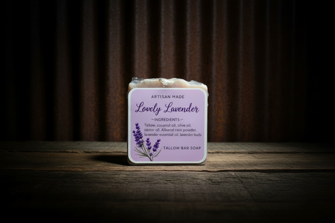 Artisan Made Lovely Lavender Tallow Bar Soap