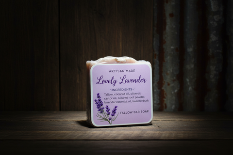 Artisan Made Lovely Lavender Tallow Bar Soap