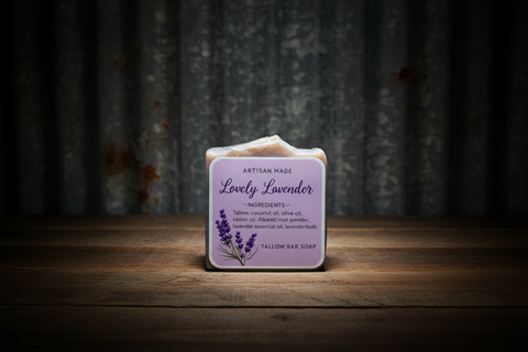 Artisan Made Lovely Lavender Tallow Bar Soap