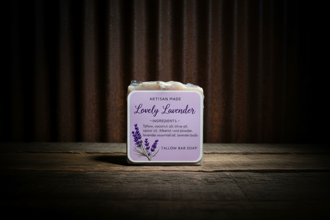 Artisan Made Lovely Lavender Tallow Bar Soap