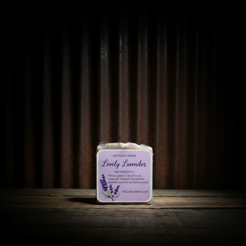 Artisan Made Lovely Lavender Tallow Bar Soap