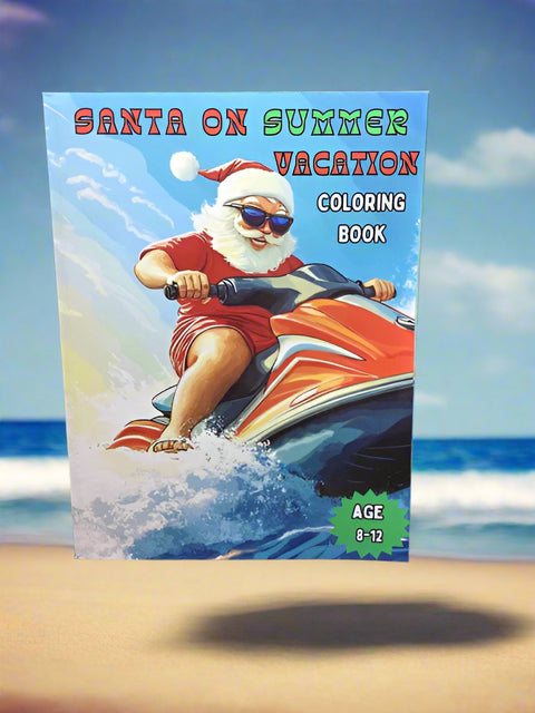 Santa on Vacation Coloring Book