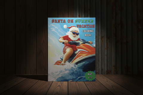 Santa on Vacation Coloring Book
