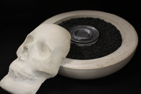 Concrete Flame Skull Fire Bowl by Concrete Flame MI