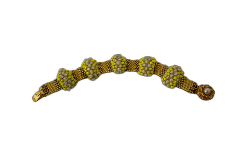 Yellow Burst Beaded  Outrageously Millie Bracelets & Bangles