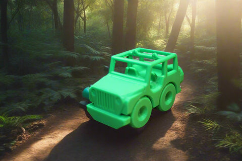 3-D Printed Green Offroad Vehicle by AMLinspirations Toys