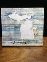 Load image into Gallery viewer, Armada Wood Sign 6&quot; x 6&quot; by Ravaged Barn
