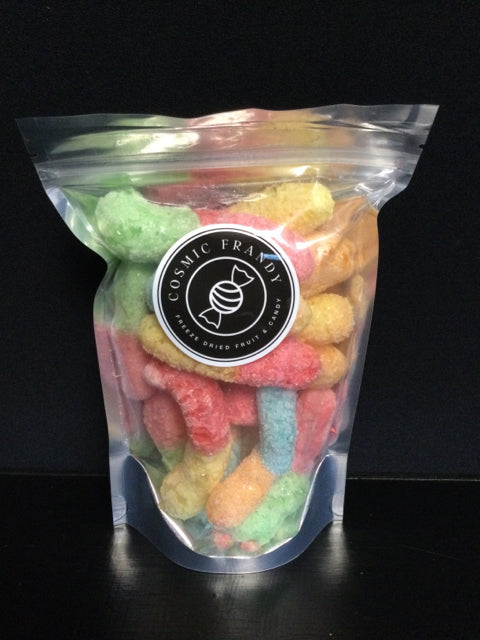 Medium Freeze Dried Sour Gummy Worms by Cosmic Frandy