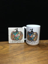 Load image into Gallery viewer, Hello Fall Coffee Mug and Coaster Gift Set by The Ravaged Barn
