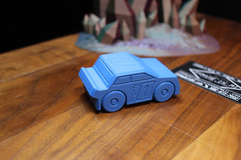 3-D Printed Blue Race Car by AMLinspirations Toys