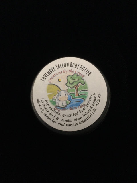 Lavender Tallow Body Butter, 1/2oz by Creations by the Creek