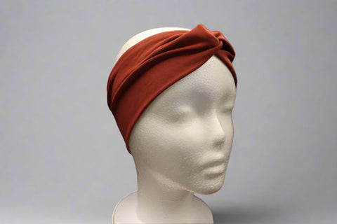 Brick Red Soft Stretch Twist Headband - Child