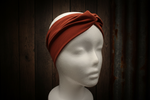 Brick Red Soft Stretch Twist Headband - Child