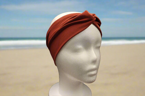 Brick Red Soft Stretch Twist Headband - Adult