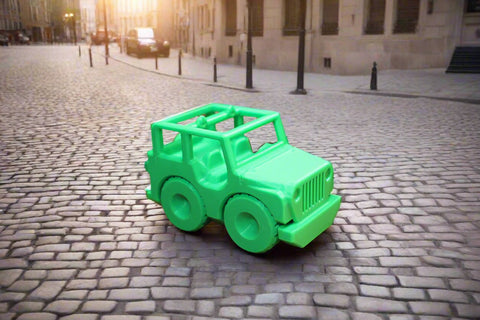 3-D Printed Green Offroad Vehicle by AMLinspirations Toys