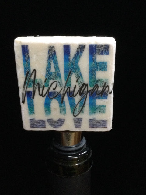 Lake Love Wine Stopper by Ravaged Barn