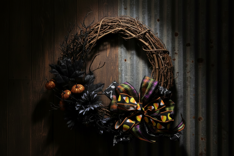 Trick-or-Treat Bow Wreath
