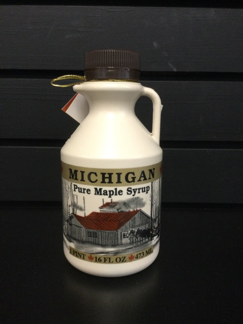 Golden 16 Fluid Ounces US Grade A Pure Michigan maple syrup Plastic bottle