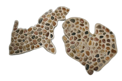 PD White & Sons Michigan Stone Mosaic Map