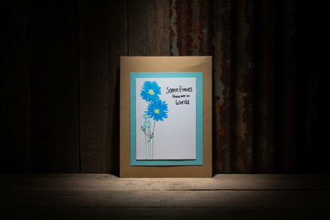 Cards for a Cause Blue Daisies Sympathy Card