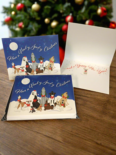 10 - Howly, Jowly Xmas cards by Center Road Studio