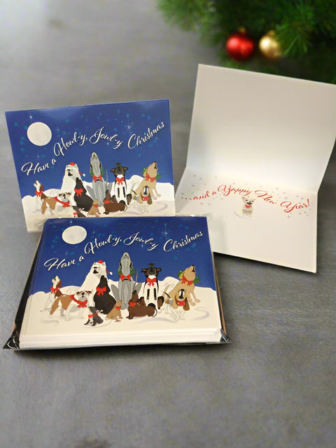 5 pk - Howly, Jowly Xmas cards by Center Road Studio